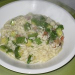 Risotto con zucchine e pancetta