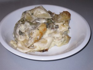 Pasta al forno con carciofi