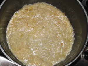cottura del risotto ai porri