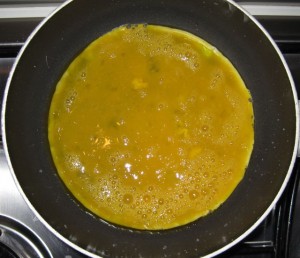 cottura dell'omelette