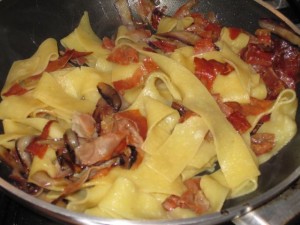 pappardelle raddicchio speck