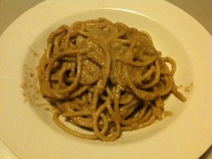 spaghetti al pesto di carciofi
