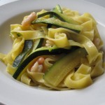 tagliatelle zucchine e gamberetti