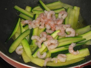 zucchine e gamberetti