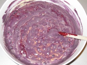 impasto della torta di mirtilli