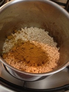 aggiungo il curry al riso