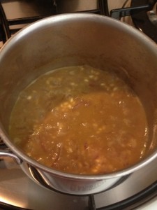 Cottura del risotto al curry