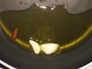 soffritto aglio e peperoncino
