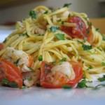 tagliolini al sugo di gamberi