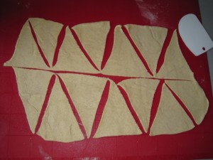 Preparazione cornetti salati