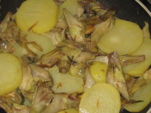 carciofi e patate