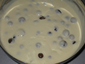 crema di robiola e mascarpone con chicchi d'uva bianca