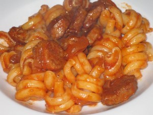 pasta al sugo di salsiccia