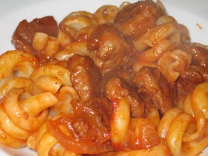 pasta al sugo di salsiccia