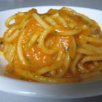 Spaghetti al pesto di peperoni