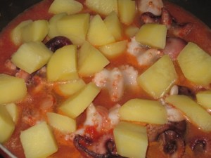 Moscardini in umido con patate