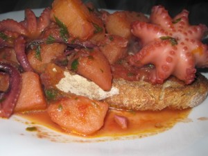 Moscardini in umido con patate