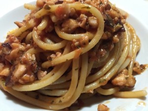 Spaghetti al ragú di polpo