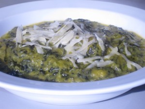 Crema di zucca gialla e cavolo nero